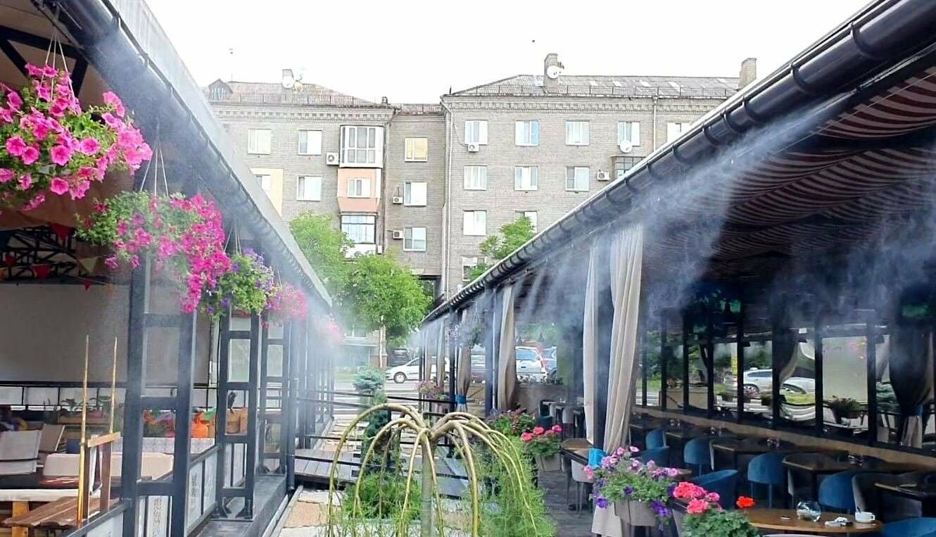 Система тумана в кафе на выездном мероприятии