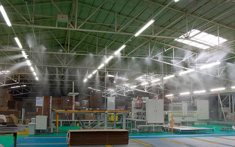 Системы туманы на производстве мебели