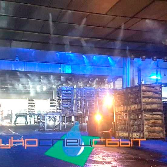 Искусственный туман на птицефабрике ТМ "Наша Ряба