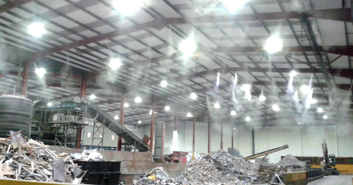 Подавление запахов на свалке со строительными отходами