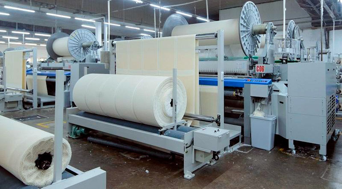 Искусственный туман на текстильной фабрике