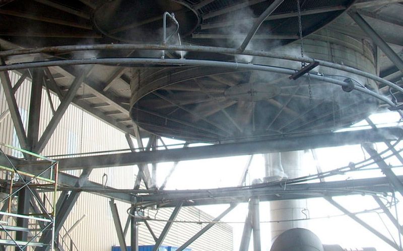 Охлаждение туманом системы вентилирования